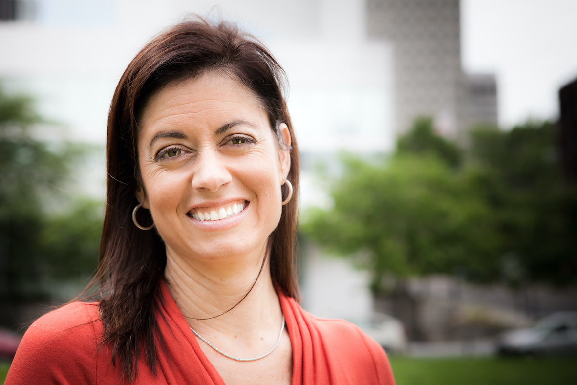 Middle aged woman with good skin