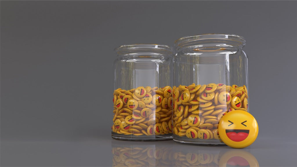 Glass half full of smiley faces