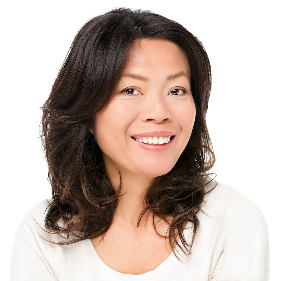 Post Menopausal Asian Woman with Beautiful Skin