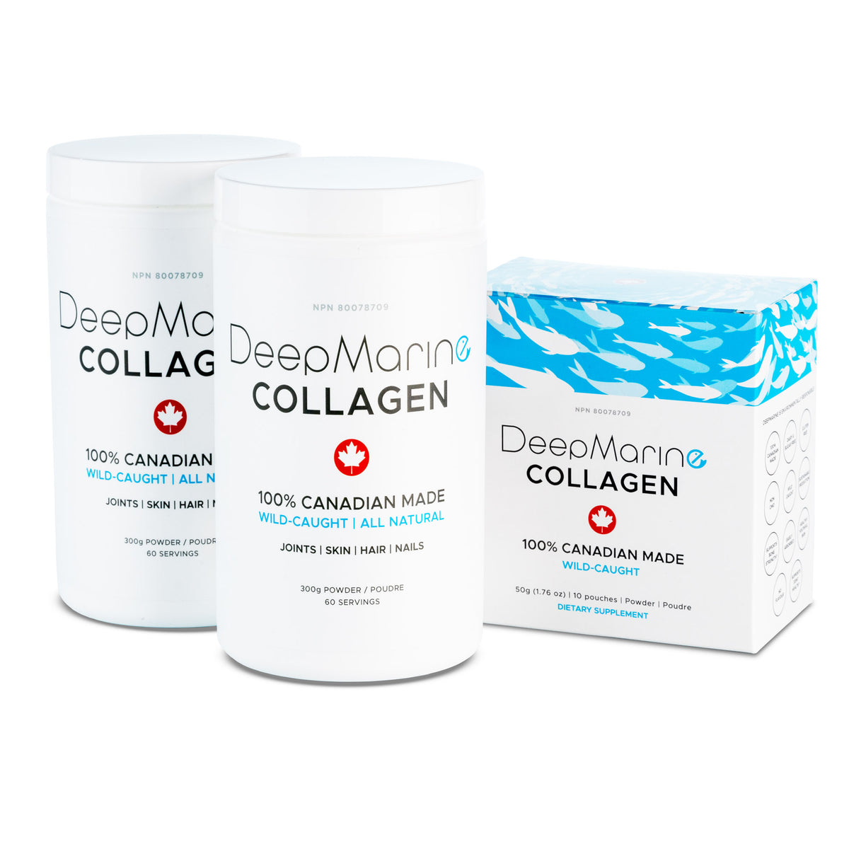Free single serve sachets with purchase of 100% Pure, Canadian-Made Marine Collagen Peptides - 120 Day Supply