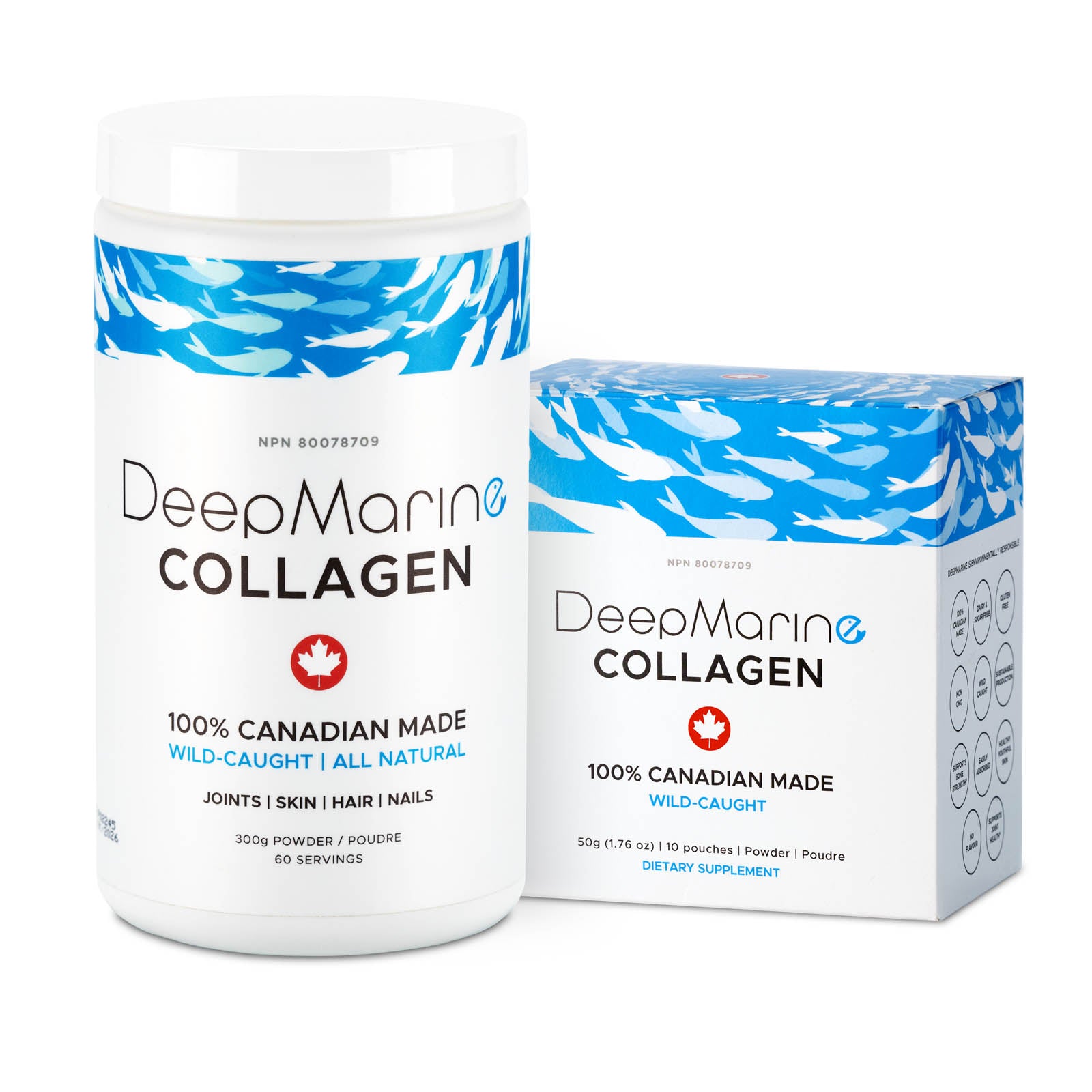 Free single serve sachets with purchase of 100% Pure, Canadian-Made Marine Collagen Peptides – 60 Day Supply