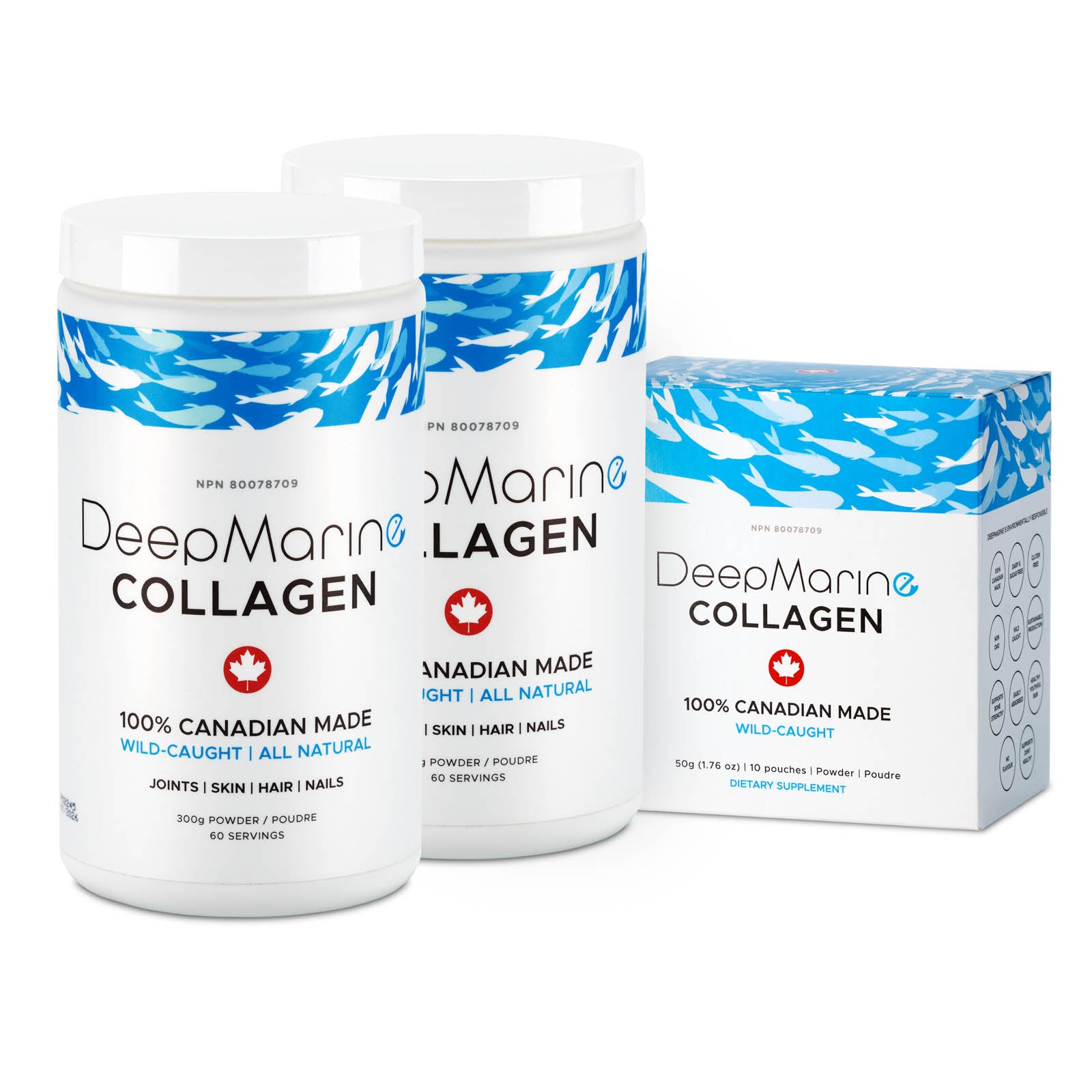 Free single serve sachets with purchase of 100% Pure, Canadian-Made Marine Collagen Peptides - 120 Day Supply