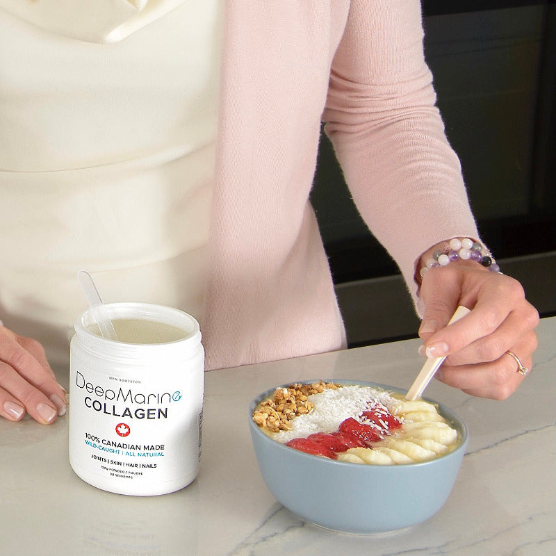 Free single serve sachets with purchase of 100% Pure, Canadian-Made Marine Collagen Peptides – 60 Day Supply