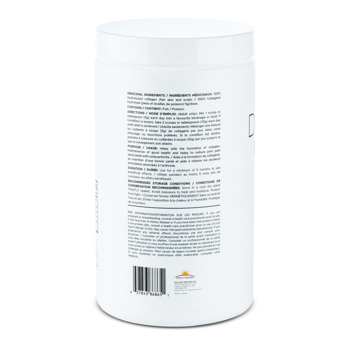 Free single serve sachets with purchase of 100% Pure, Canadian-Made Marine Collagen Peptides – 60 Day Supply